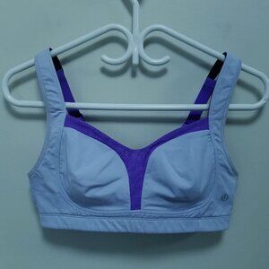 Lululemon Ta Ta Tamer 34C Cool Breeze Power Purple Sports Strap Wide Bra